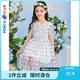 鉛筆俱樂(lè )部童裝2025新款女童網(wǎng)紗裙兒童連衣裙中大童公主裙子薄款 米白 130