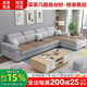 創(chuàng)妙現(xiàn)代簡(jiǎn)約涼席布藝兩面用沙發(fā)客廳大小戶型科技布沙發(fā)組合佛山家具 四人位2.75M+左右互換貴妃 乳膠海綿座包/科技布涼席版