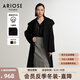 艾諾絲雅詩(shī)【商場(chǎng)同款】秋冬新款氣質(zhì)通勤綿羊毛雙面呢大衣毛呢外套21032325 黑色 M
