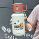 納登卡皮巴拉保溫杯學(xué)生大容量316不銹鋼直飲水杯女生便攜帶茶隔杯子 卡皮巴拉600ML