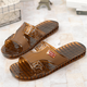 格素凡水晶牛筋夏季男士老式拖鞋透明居家洗澡浴室果凍防滑塑料耐磨 茶色 41 偏小一碼