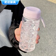 恩壽溯自嘲熊水杯高顏值女生塑料杯杯子夏季新款水杯便攜學(xué)生雙飲杯 小圓蓋水杯自潮熊系列-600毫升 杯子
