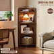 府立實(shí)木角柜轉角置物架靠墻邊三角窄柜子家用收納儲物柜扇形拐角書(shū)架 【實(shí)木四層】31.5*31.5*120胡桃色 送工具自行安裝