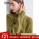 百圖betu女裝冬季新款毛衣撞色繡線半高領(lǐng)百搭毛衣女2410T32 綠色 S