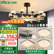 雷士（NVC） 吊燈美式簡(jiǎn)約客廳吊燈輕奢水晶LED燈具套餐廳大氣智能燈飾書房 【3室2廳】10頭+餐吊+臥室 RA95