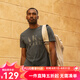 AKSERIESAK男裝復(fù)古AK字母經(jīng)典暈染印花親膚舒適圓領(lǐng)休閑短袖T恤男1700083 青灰 M