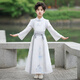 妮莎倍兒兒童漢服男童夏季薄款短袖男孩古裝演出服2025新款 白色 130