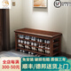 木葉私語（MUYESIYU）【順豐發(fā)貨】實(shí)木換鞋凳門口家用進(jìn)門收納鞋柜入戶可坐鞋凳式鞋柜 三層軟包-胡桃色（100*30*52CM）