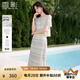 香影小香風(fēng)套裝裙子女2025夏季新款超好看千金感短袖半身裙兩件套 航線藍(lán) S 155/80A/85-95斤