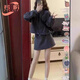 若盼洋氣時(shí)尚套裝女2025長(zhǎng)袖上衣+半裙兩件套裝顯瘦顯高通勤穿搭潮is 灰色套裝【上衣+裙子】 L 建議101-115斤