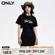 ONLY春季時尚刺繡印花鏤空T恤裙短款連衣裙女|124161008 H1Z 黑色 S 160/80A