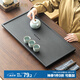 茶藝貴族優(yōu)選素簡仿烏金石60x30茶盤整塊家用辦公排水功夫茶臺不含茶具