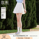 香影初戀小白裙蓬蓬半身裙女2025夏季新款法式蕾絲邊白色a字短裙 白色 L 165/88A/110-125斤