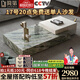 簡第意式風(fēng)大理石茶幾客廳現(xiàn)代輕奢設(shè)計師別墅進口奢石創(chuàng)意大平層茶桌 【天然大理石】雙色拼接茶幾組合 古木紋+卡里冰玉