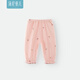 湯尼倍兒嬰兒夏季長(cháng)褲薄款透氣防蚊褲女寶寶純棉外穿甜美燈籠褲子 粉色 /花花物語(yǔ) 90 cm