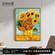自油自畫(huà) 世界名畫(huà)數(shù)字油畫(huà)diy禮物梵高手繪油畫(huà)歐式客廳裝飾掛畫(huà)填色油畫(huà) 向日葵40*50 梵高名畫(huà) 繪畫(huà)套裝