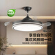 華碩LED節能全光譜護眼風(fēng)扇燈餐廳臥室客廳廚房智能一體吊扇燈照明燈 48寸-1級能效-高顯三色-A黑