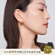白嵐瑪瑙耳圈女925銀輕奢耳環(huán)精致耳飾新款生日禮物送女友送老婆