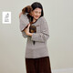 茵曼萊賽爾撞色條紋T恤2025秋女裝新款長(cháng)袖打底衫上衣 咖條 XL