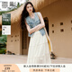 香影牛仔馬甲女2025夏季新款水洗復(fù)古丹寧風(fēng)疊穿圓領(lǐng)休閑無(wú)袖上衣 牛仔藍(lán) XL 170/92A/125-140斤