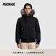 MACKAGE【七夕】MACKAGE男士 DIXON短款拆卸連帽經(jīng)典流行保暖休閑羽絨服 黑色-銀狐毛領(lǐng) 38 （推薦170CM-180CM）