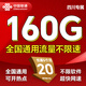 中國聯(lián)通流量卡手機卡電話卡5G純上網(wǎng)流量全國通用無限不限速非永久聯(lián)通流量卡大王卡 四川專屬卡-20元160G流量+100分鐘省外勿拍