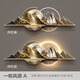 一帆風(fēng)順客廳裝飾畫(huà)輕奢大氣山水帶燈壁畫(huà)流水生財沙發(fā)背景墻掛畫(huà) A款 50*150（推薦2.2-2,8米墻寬） 聲控-默認插電，充電寶聯(lián)系客服