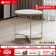 雀友（TREYO）HT50茶幾現(xiàn)代簡約輕奢家用客廳圓形小茶幾麻將桌配套新款 【乳金白*2】