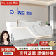 奈高烤漆前臺迎賓臺咨詢(xún)吧臺公司前臺工作臺接待桌仿大理石紋2.2米