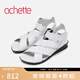 achette雅氏4R26 摩登簡約條帶休閑涼鞋時尚魔術(shù)貼女鞋 01-白色 37