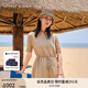 TOMMY HILFIGER【舒適亞麻】25夏季女裝海邊度假風(fēng)收腰顯瘦襯衫連衣裙03943 卡其色AEG S 34