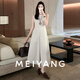 美洋（MEIYANG）朱古力連衣裙 皺感肌理收腰無袖背心裙 淺杏色   M   