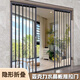 透明亞克力水晶板折疊門推拉門隱形鋁合金廚房門客廳空調(diào)隔斷移門 黑色邊框【平面水晶板_加厚鋁材】