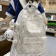 JCZS德國高顏值2025新款雙肩包初中女生高中生大小學(xué)生輕便大容量背包 白色大號