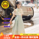 G.DUCKKIDS童裝漢服女童夏裝套裝兒童馬面裙一片式唐裝中國風(fēng)女大童裙子春秋 817馬面裙套裝【夏款】 170 尺碼15~16歲【160-170cm】cm