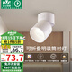 雷士（NVC）LED筒燈客廳可折疊旋轉(zhuǎn)免開(kāi)孔明裝天花燈筒射一體鋁材9瓦白色暖白