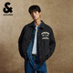 杰克·瓊斯（JACK&JONES）【七夕情人節(jié)禮物】秋冬翻領(lǐng)輕薄鴨絨羽絨服男襯衫夾克保暖外套 E41黑色 M 175