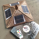 太陽(yáng)能柱頭燈壁燈通用配件庭院燈太陽(yáng)板電池光源配件全套遙控智能 壁燈柱頭燈通用太陽(yáng)能配件 古銅 25cm