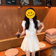 貞喜氣 學(xué)院風(fēng)襯衫連衣裙女夏季新款收腰百搭甜美裙子小個(gè)子短裙 M （92~102斤）
