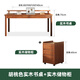 舒歌實木書桌學(xué)習(xí)桌辦公桌子 電腦桌臺式中小學(xué)生寫字臺 家用書桌椅 胡桃色桌柜套裝-送置物架 120*60CM-雙抽屜
