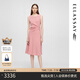 歌力思（ELLASSAY）2025夏季新款三醋纖粉色溫柔氣質(zhì)掐腰無袖連衣裙女EWE362Y15900 藕粉色 S