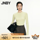 JNBY/江南布衣秋冬美麗諾羊毛針織衫女圓領(lǐng)撞色拼接毛衣5O0312880 750/黃色系多彩混雜色 M