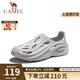 駱駝（CAMEL）男鞋鏤空運(yùn)動(dòng)涼鞋 軟底時(shí)尚洞洞鞋 沙灘戶外洞洞鞋拖鞋【新款】 G13M834091灰色  偏小一碼 43