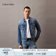 Calvin KleinJeans【涼感】25春夏男士ck美式復(fù)古翻領(lǐng)牛仔夾克外套4LB772G WAH-牛仔藍(lán) M