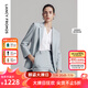 朗姿2025年夏季新款平駁領(lǐng)輕商務(wù)西裝外套職業(yè)時(shí)尚通勤高端西服女 水藍(lán)色 M