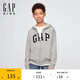 GAPGap男童2025春季新款字母logo拉鏈連帽衛(wèi)衣多色兒童裝美版743966