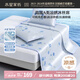 水星家紡冰絲涼席可機洗涼席冰絲席子1.8x2米軟涼席可折疊三件套
