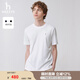 哈吉斯（HAZZYS）男裝 夏季款休閑通勤舒適短袖T恤男ASTZE0BBX51 米黃色OW L (175/96A 48)