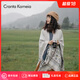 CRANTA KOMEIA民族風(fēng)披肩女秋冬季外搭西藏旅游護(hù)肩圍巾生日七夕情人節(jié)禮物 米白色 高級感輕奢送女朋友實(shí)用老婆