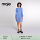 Maje2024秋冬款女裝法式時(shí)尚印花短款長袖褶皺連衣裙MFPRO03755 多色 T38